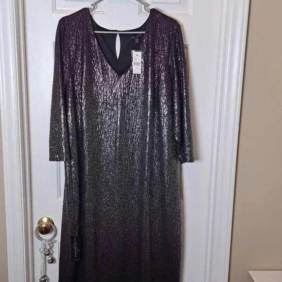 Lane Bryant Sparkle Purple Dress-Size 18/20 - Picture 1 of 4